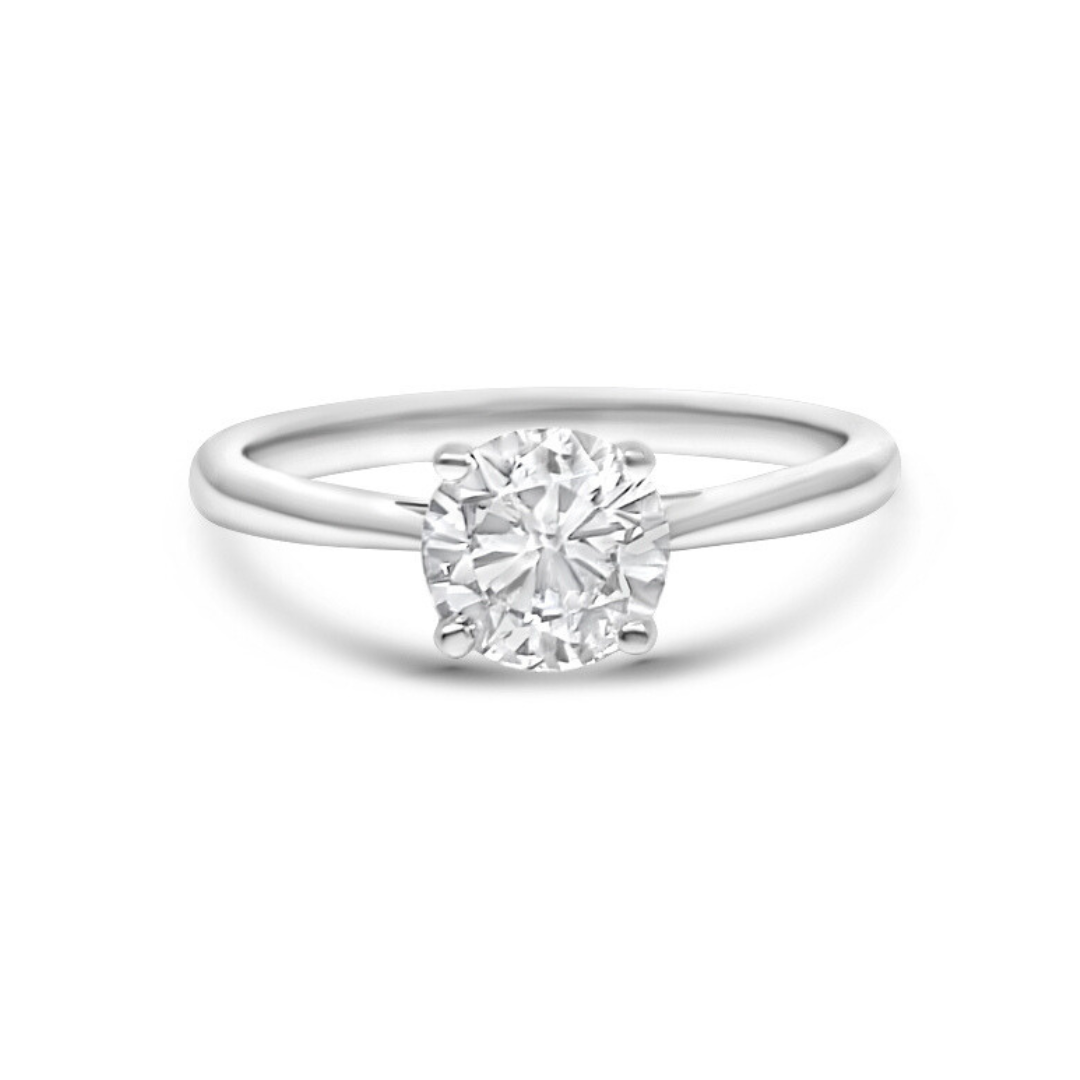 9ct White Gold Ethical Diamond Solitaire Ring 0.70ct