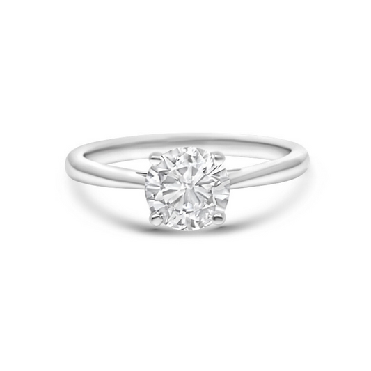 9ct White Gold Ethical Diamond Solitaire Ring 0.70ct