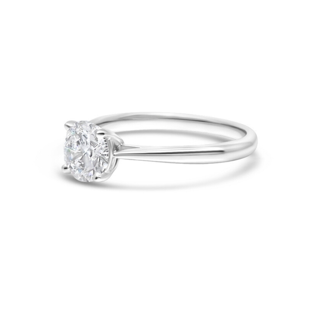 9ct White Gold Ethical Diamond Solitaire Ring 0.70ct