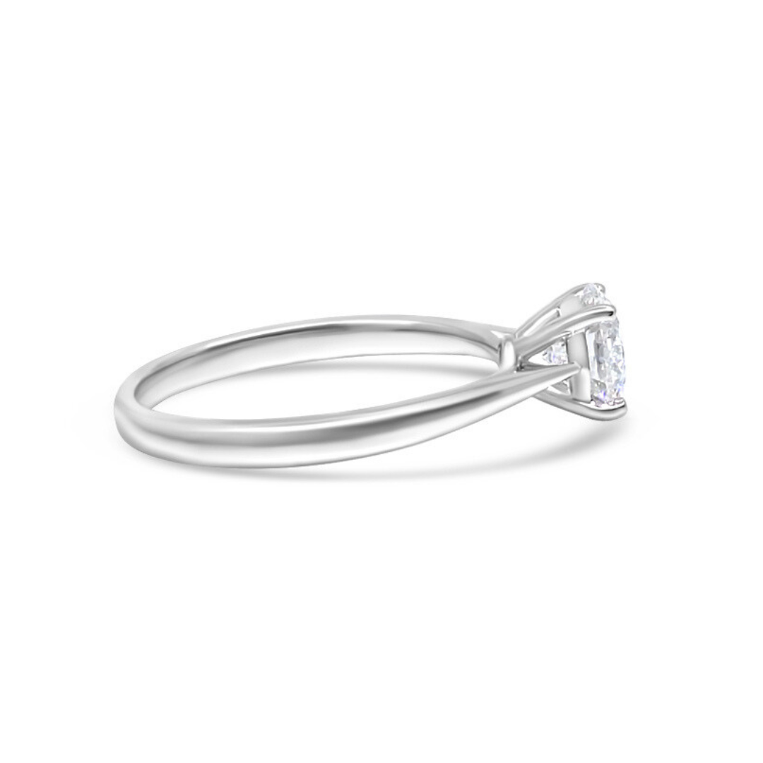 9ct White Gold Ethical Diamond Solitaire Ring 0.70ct