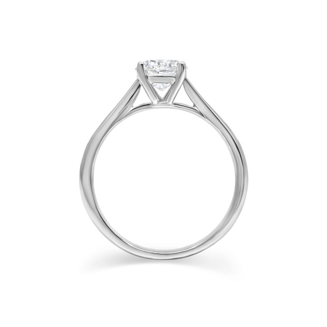 9ct White Gold Ethical Diamond Solitaire Ring 0.70ct
