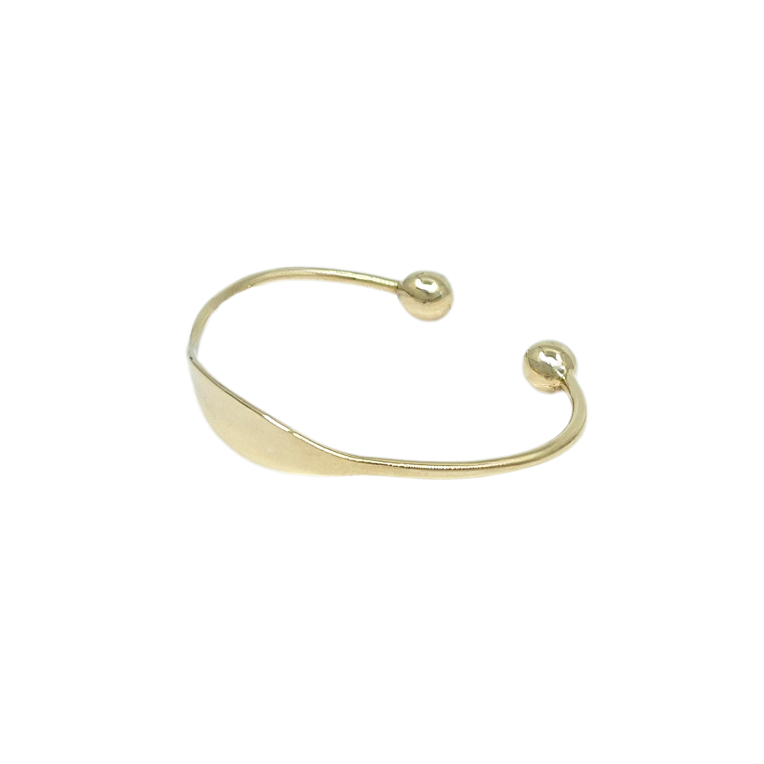 9ct Yellow Gold Baby Identity Torque Bangle
