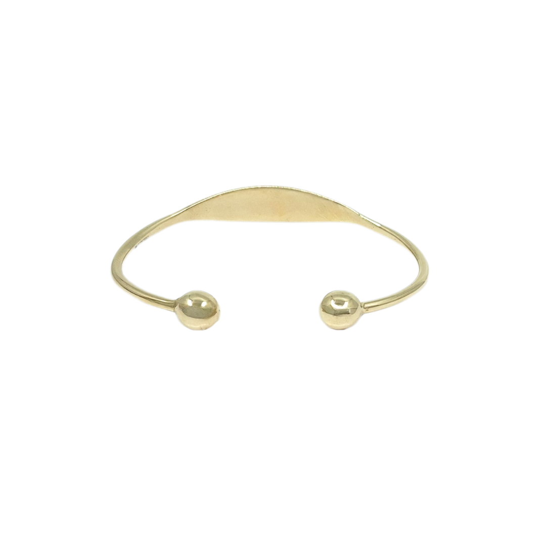 9ct Yellow Gold Baby Identity Torque Bangle