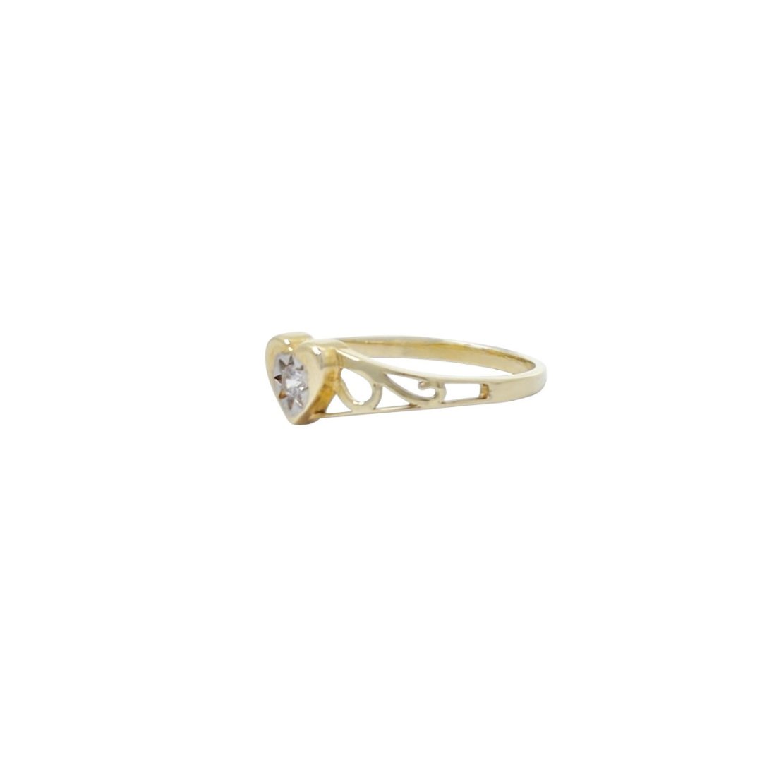 9ct Yellow Gold Children's Heart Signet Ring
