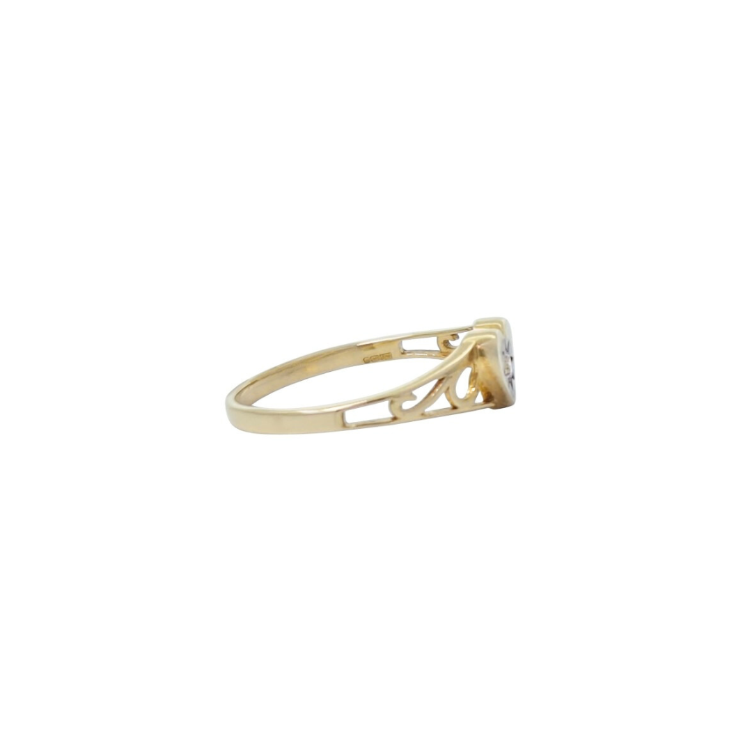 9ct Yellow Gold Children's Heart Signet Ring