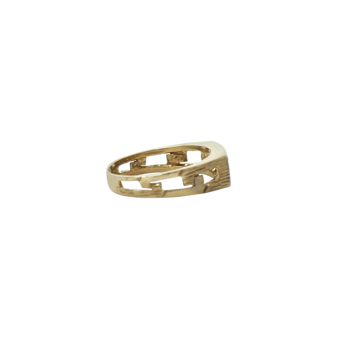 9ct Yellow Gold Children's CZ Signet Ring