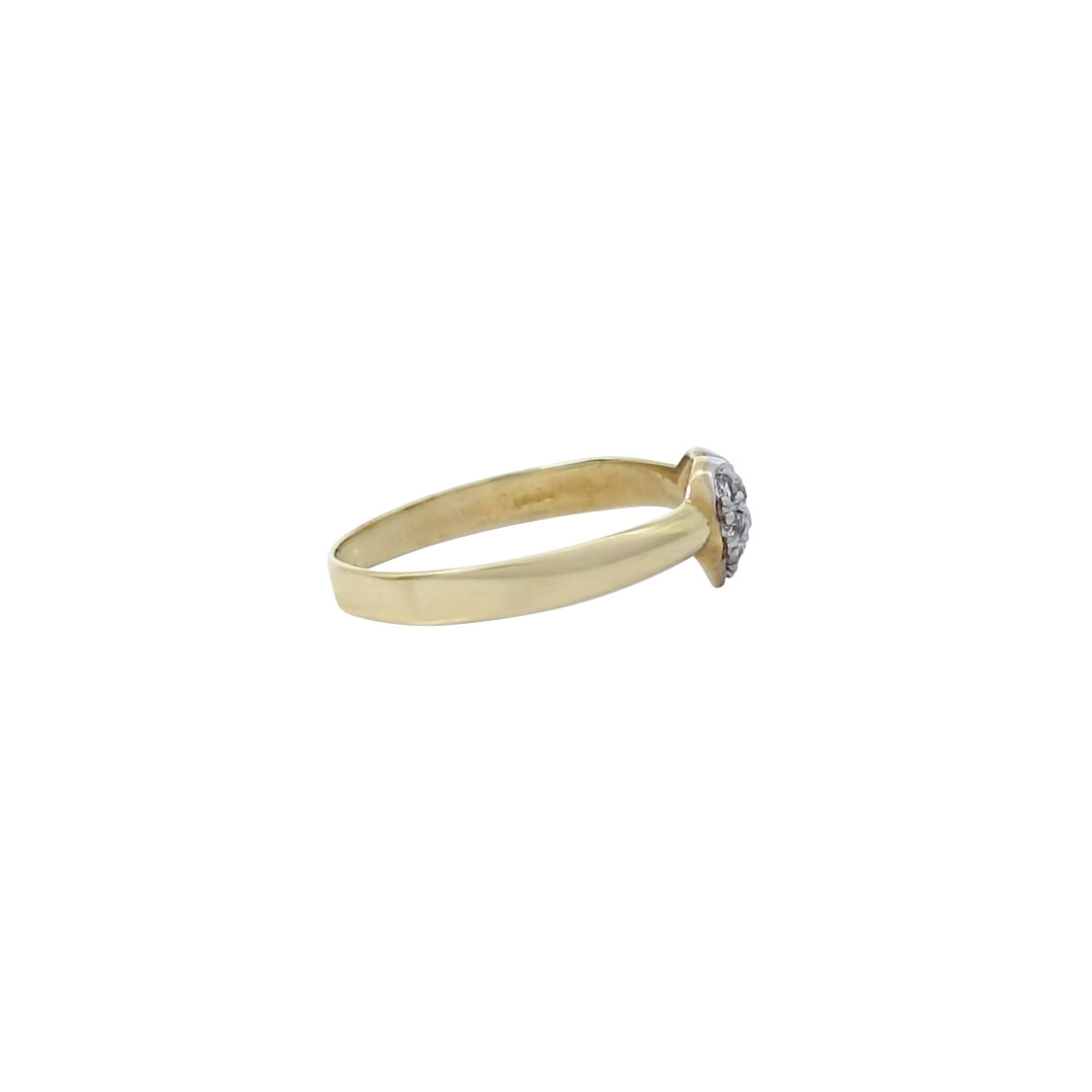 9ct Yellow Gold Children's Heart CZ Ring