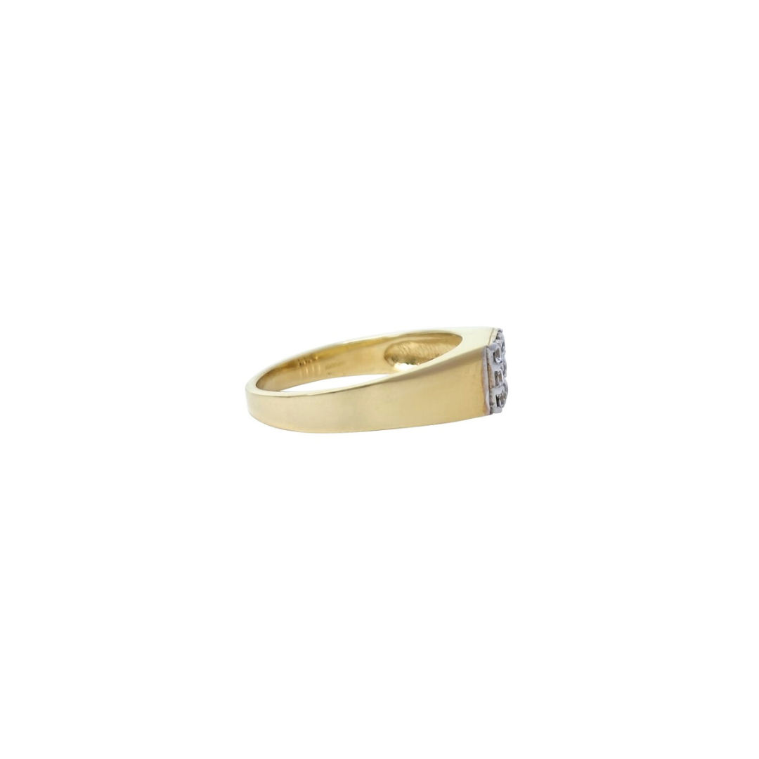 9ct Yellow Gold Children's CZ Signet Ring