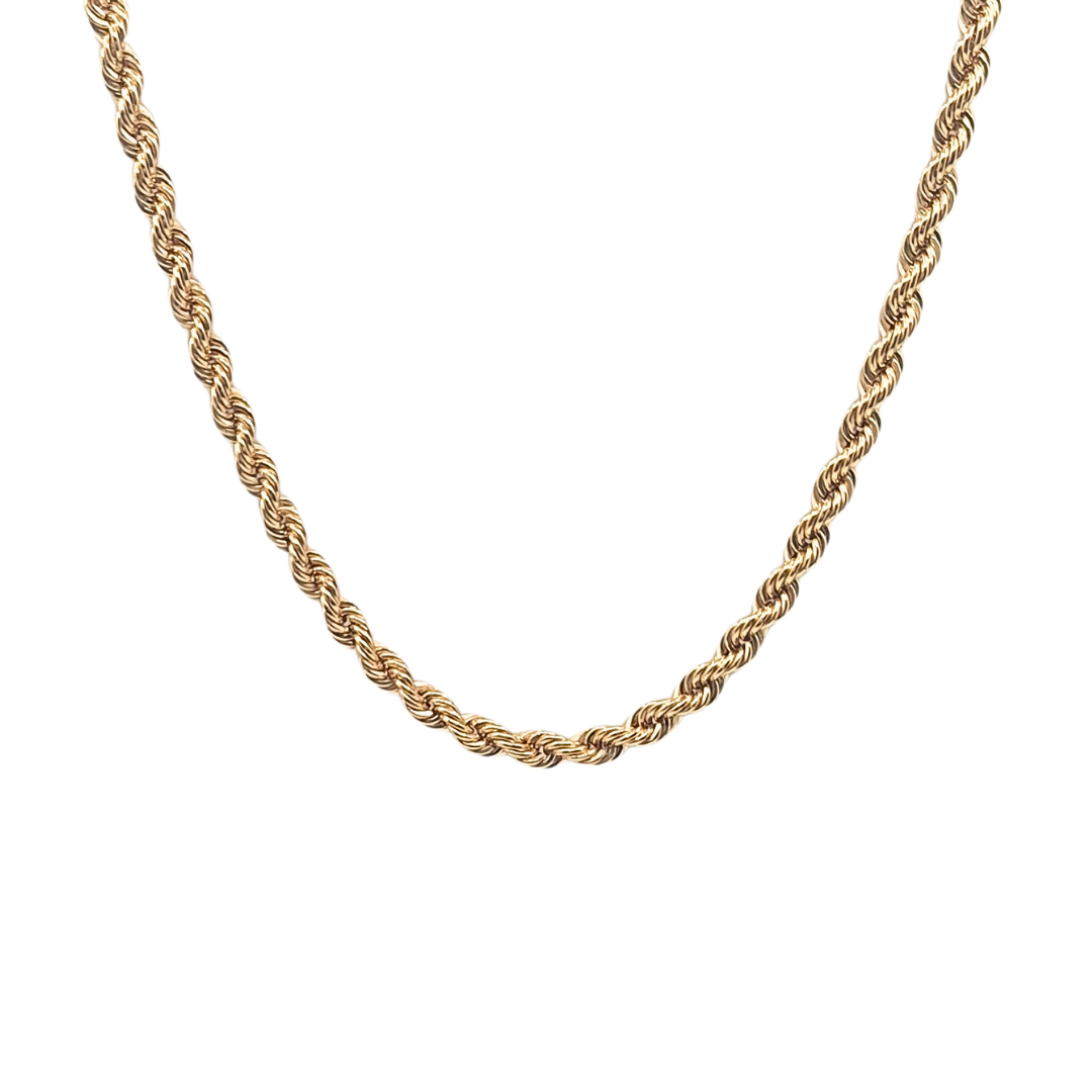 9ct Yellow Gold Rope Chain 20"