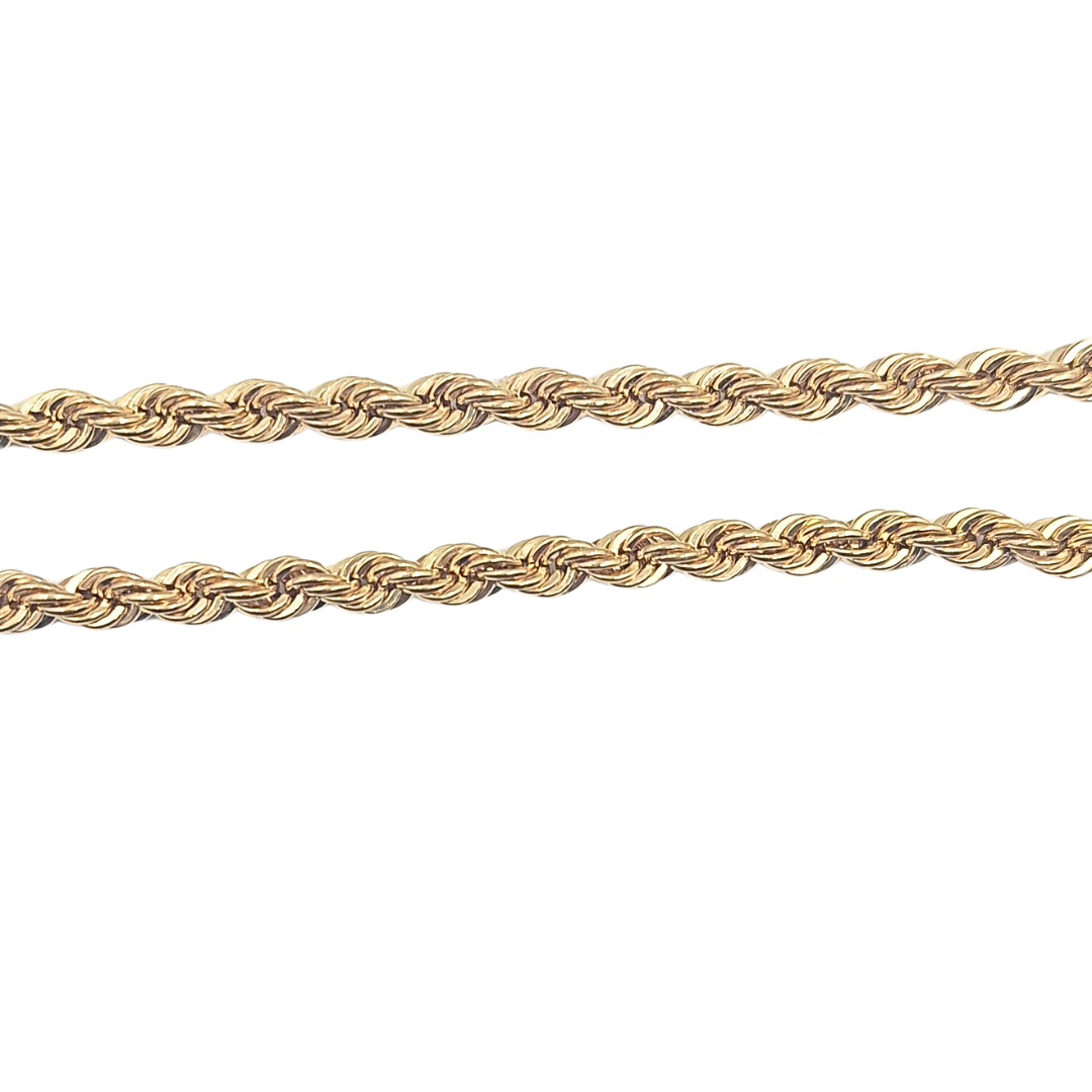 9ct Yellow Gold Rope Chain 20"
