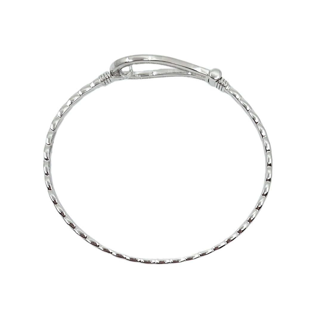 Silver & CZ Hook Bangle