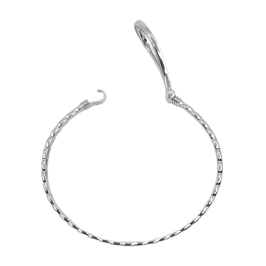 Silver & CZ Hook Bangle