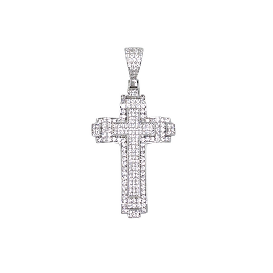 Silver & CZ Cross Pendant