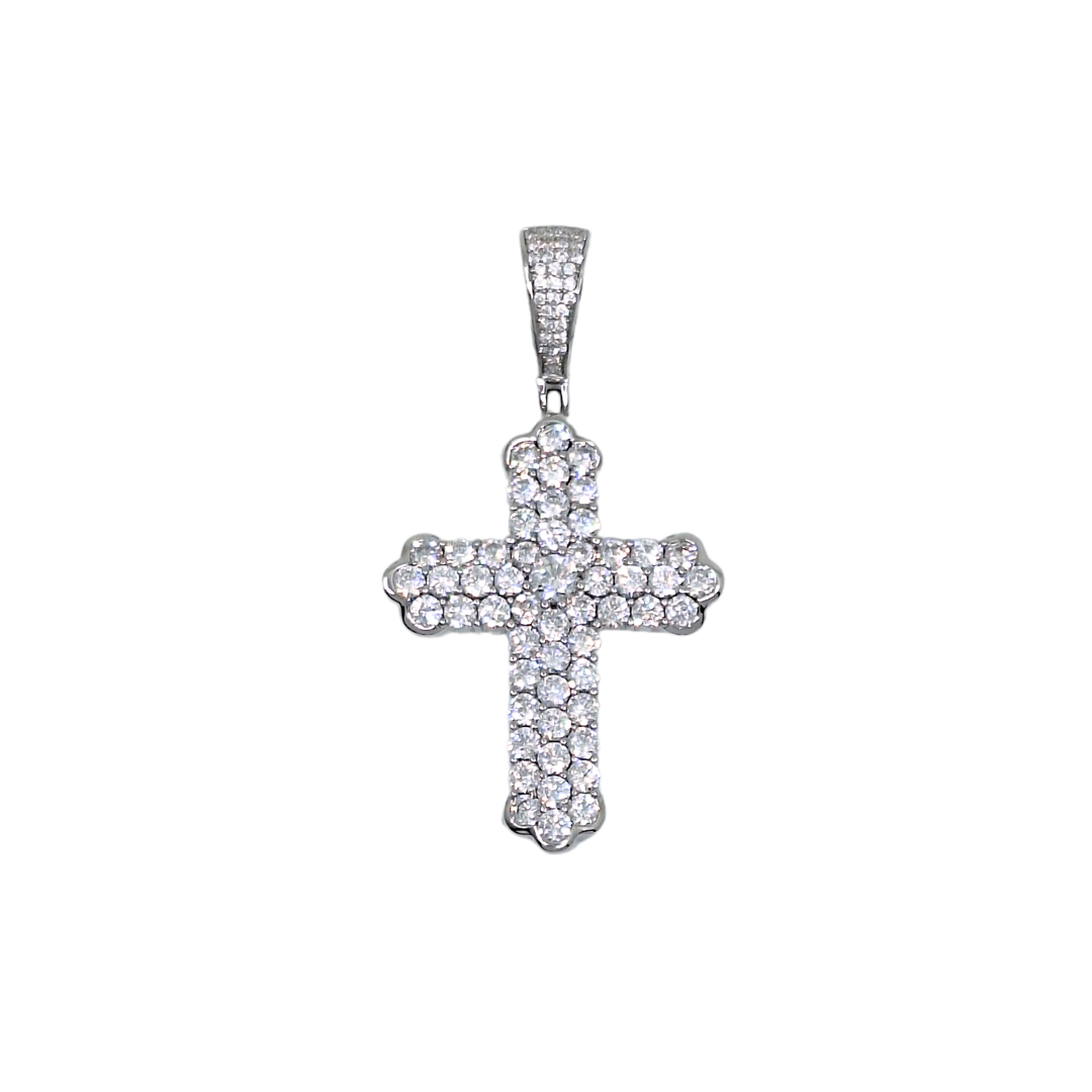 Silver & CZ Cross Pendant