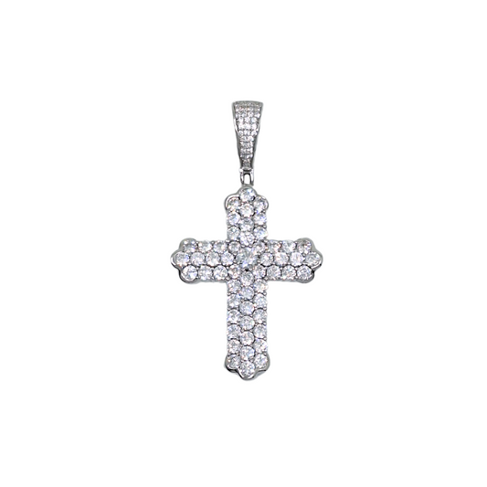 Silver & CZ Cross Pendant
