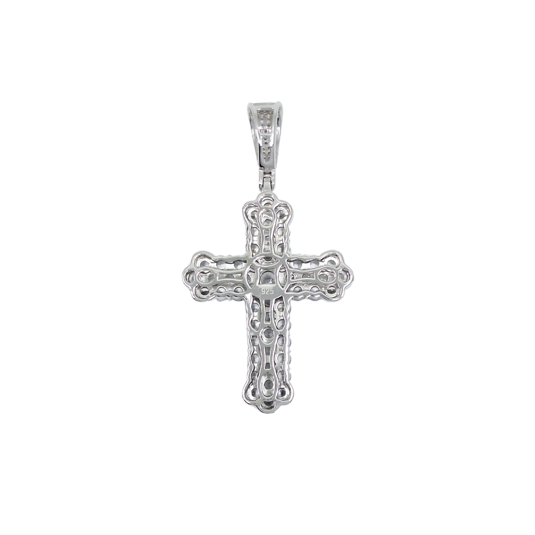 Silver & CZ Cross Pendant