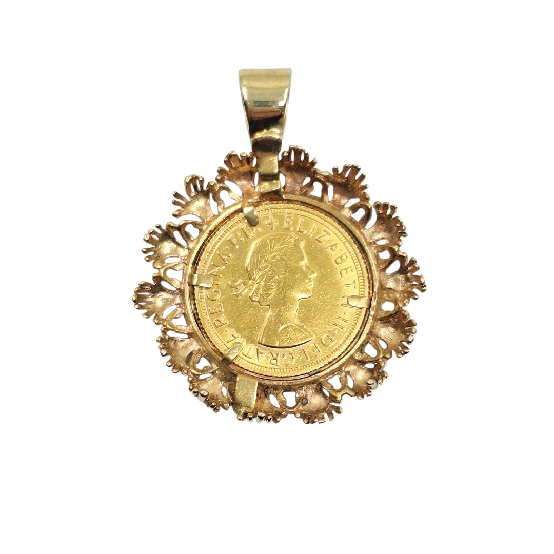 Full Sovereign Pendant 1958