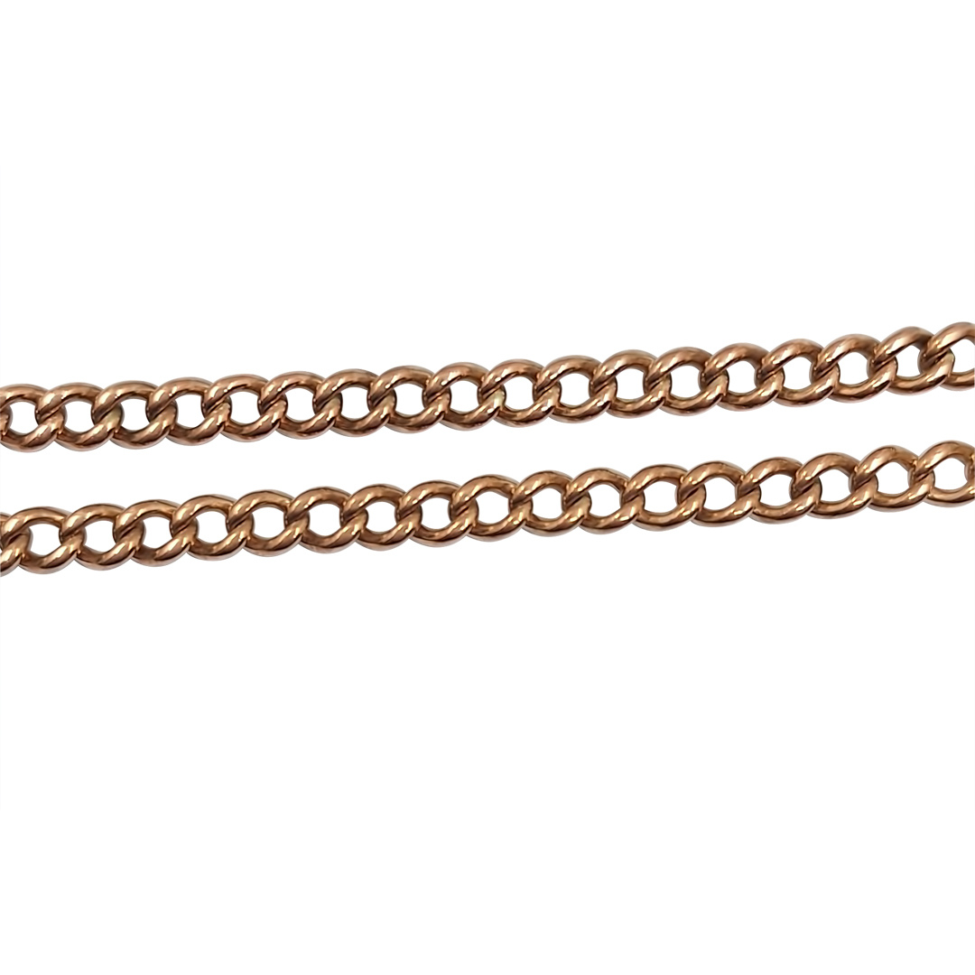 9ct Rose Gold Albert Chain 20"