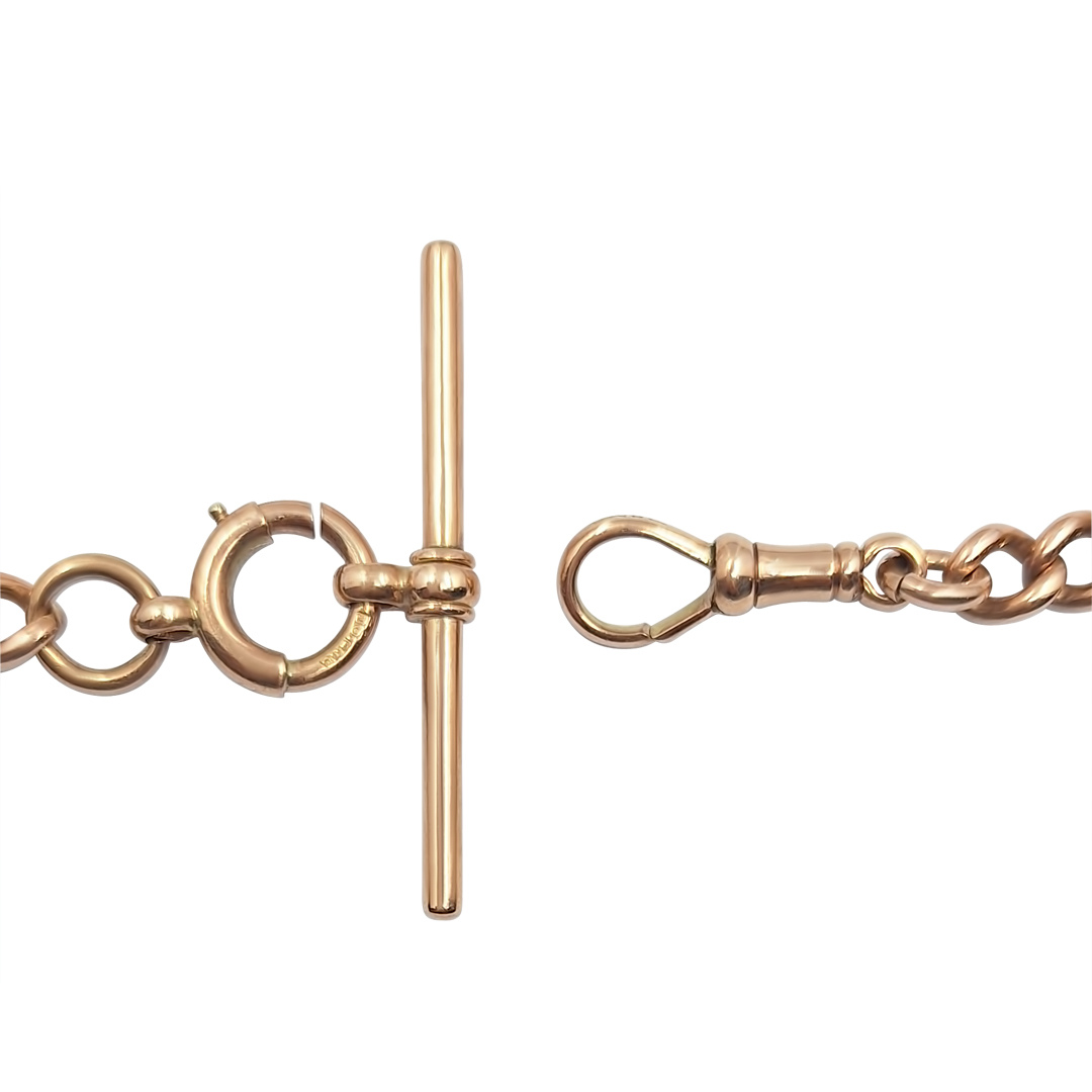 9ct Rose Gold Albert Chain 20"