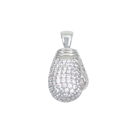 Silver & CZ boxing Glove Pendant