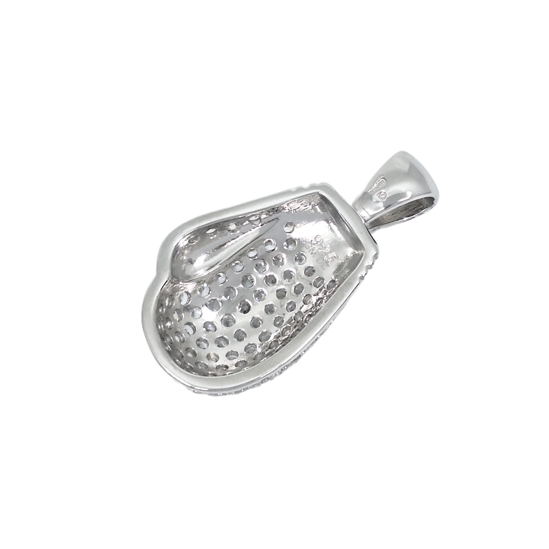 Silver & CZ boxing Glove Pendant