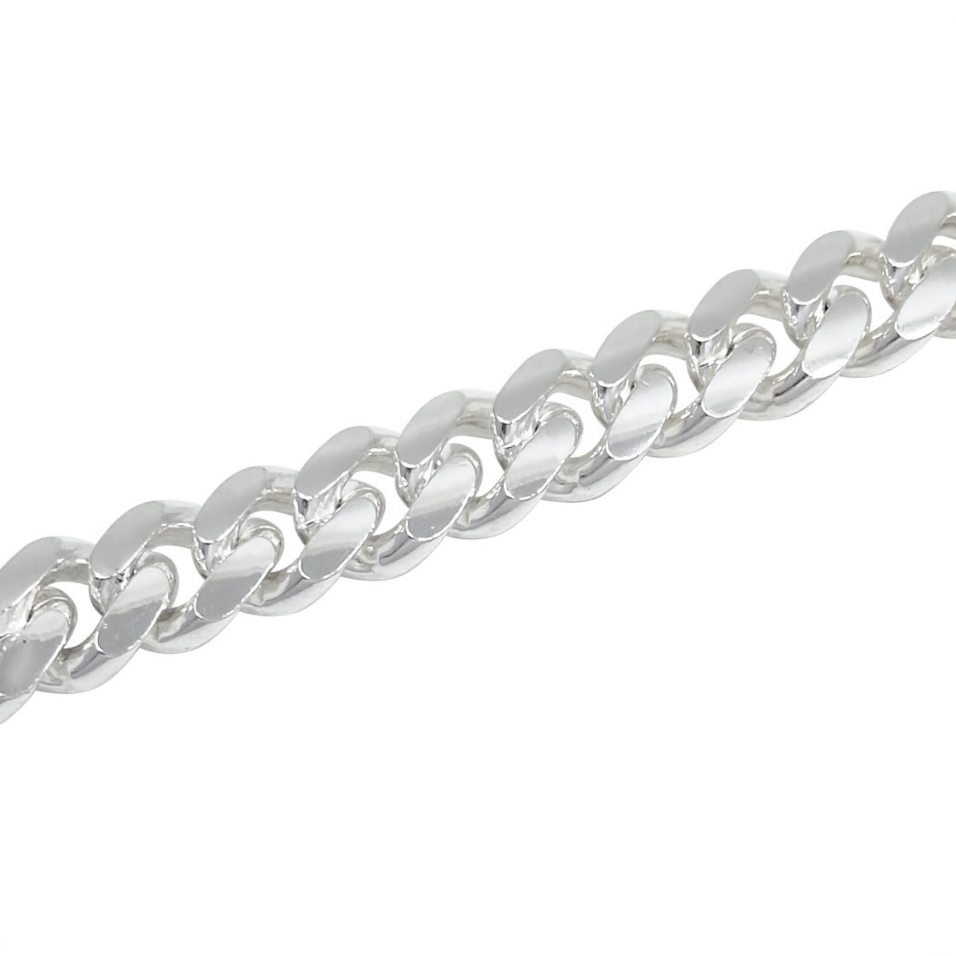 Silver Curb Bracelet 9.5 Inches