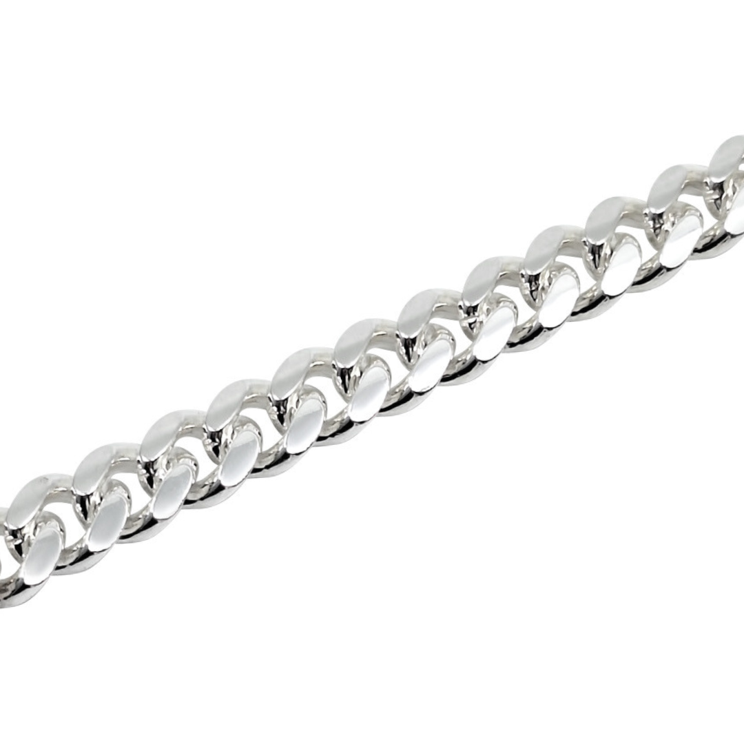 Silver Curb Bracelet 8.5 Inches