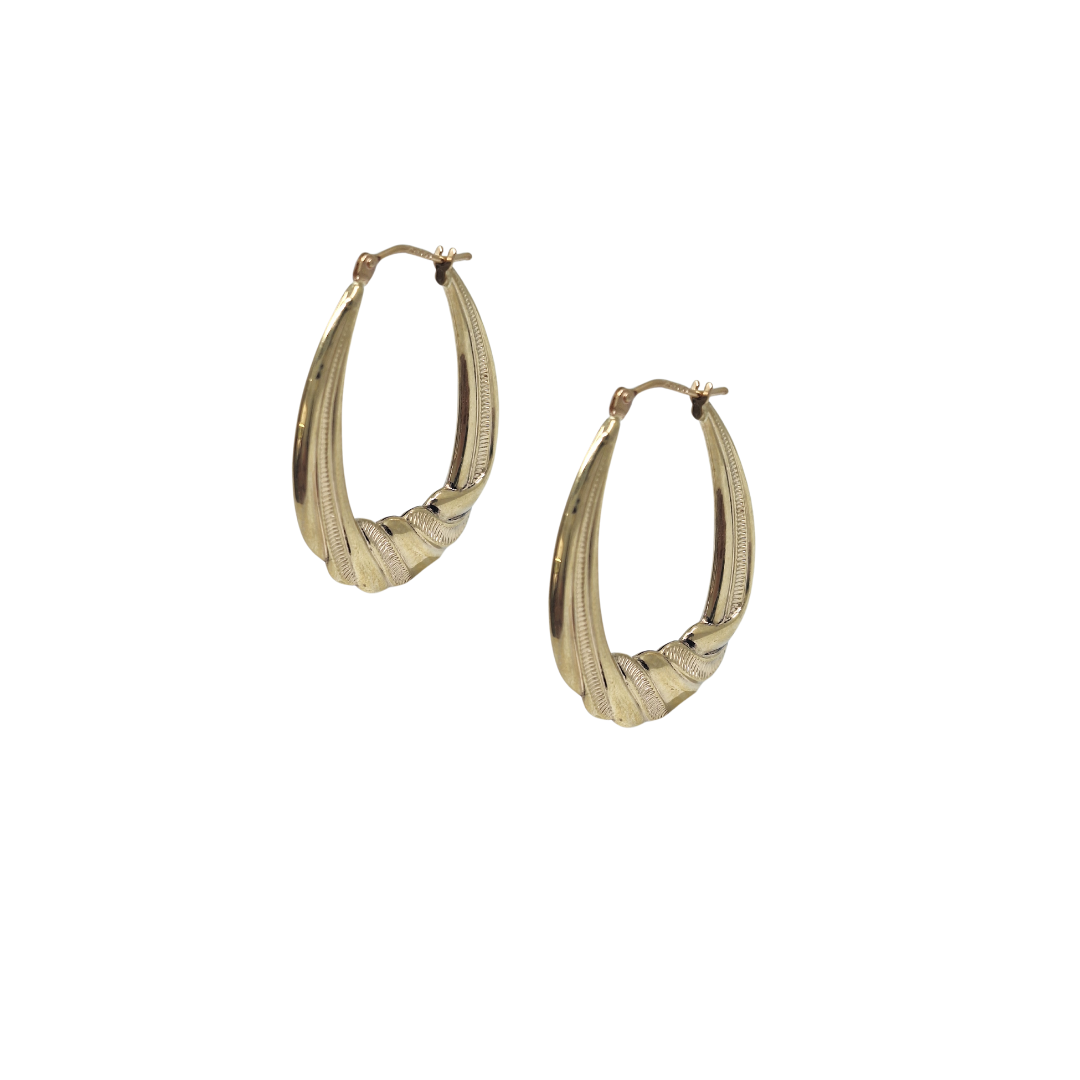 9ct Yellow Gold Creole Earrings