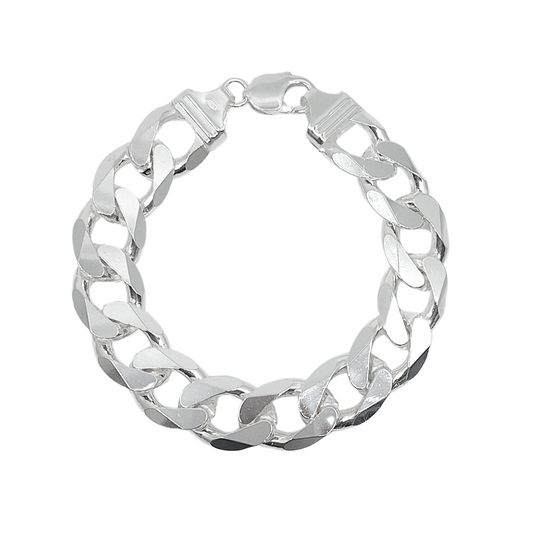 Silver Curb Bracelet 9 Inches