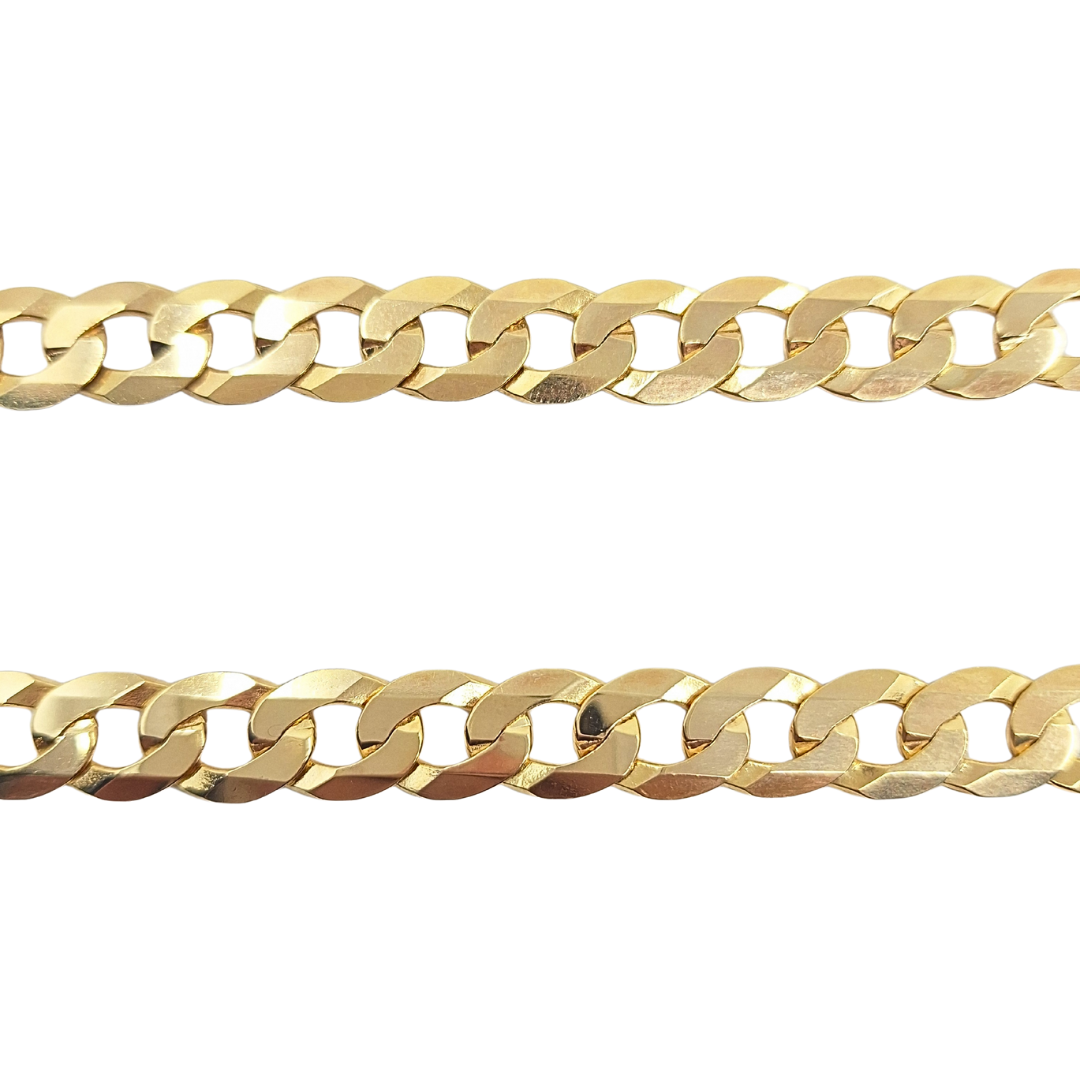 9ct Yellow Gold Curb Chain 28"