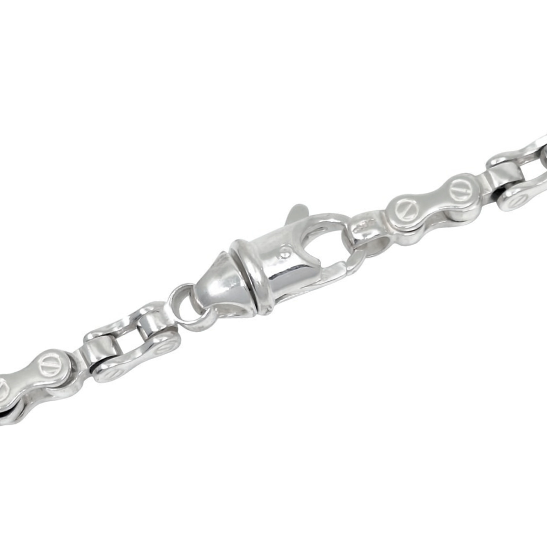 Silver Bike Link Chain 24 Inches