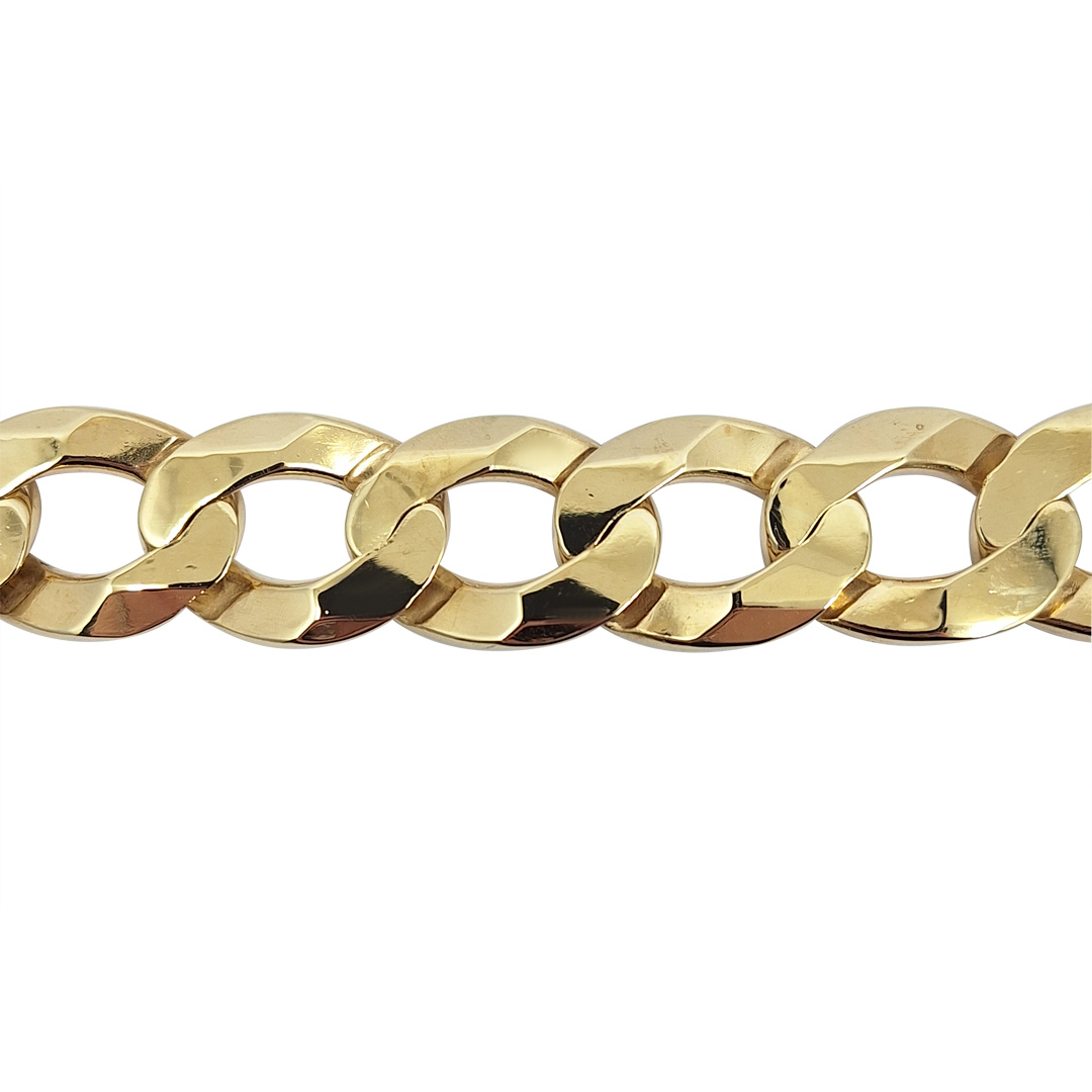 9ct Yellow Gold Curb Bracelet 8.75"