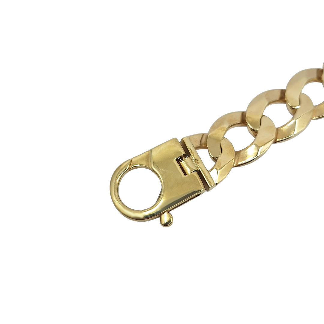 9ct Yellow Gold Curb Bracelet 8.75"