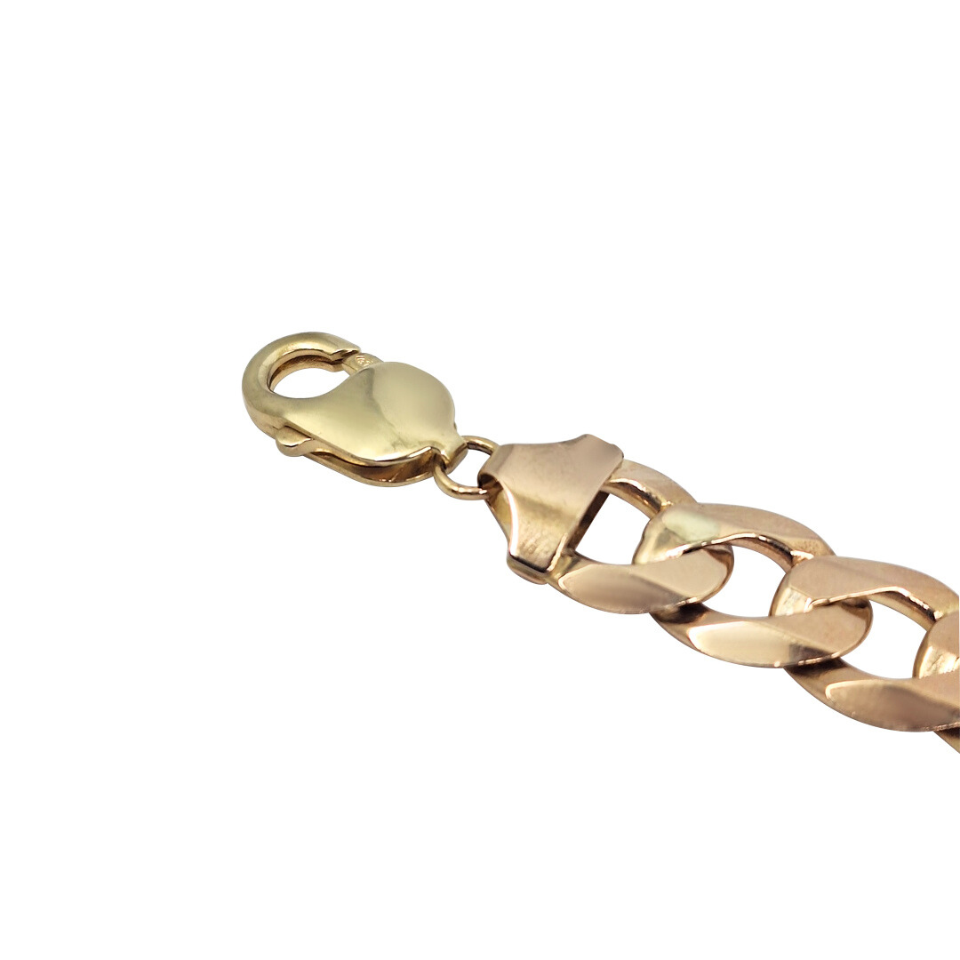9ct Yellow Gold Curb Bracelet 9.25"