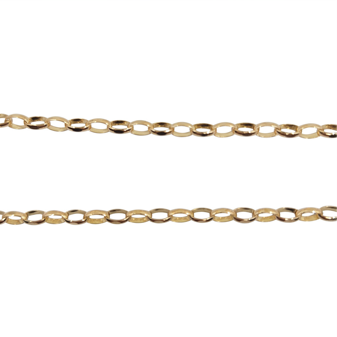 9ct Yellow Gold Oval Link Belcher Chain 28"