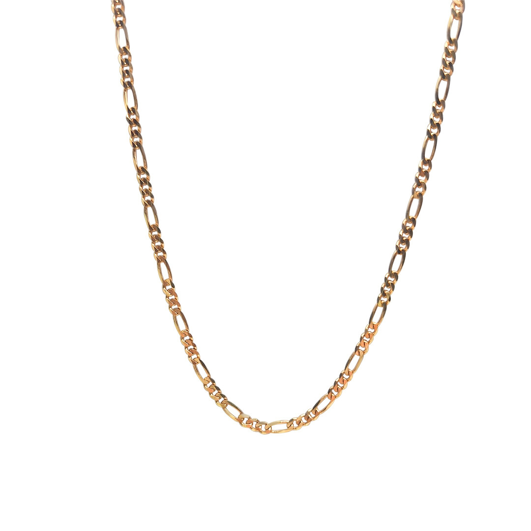 9ct Yellow Gold Figaro Chain 18"