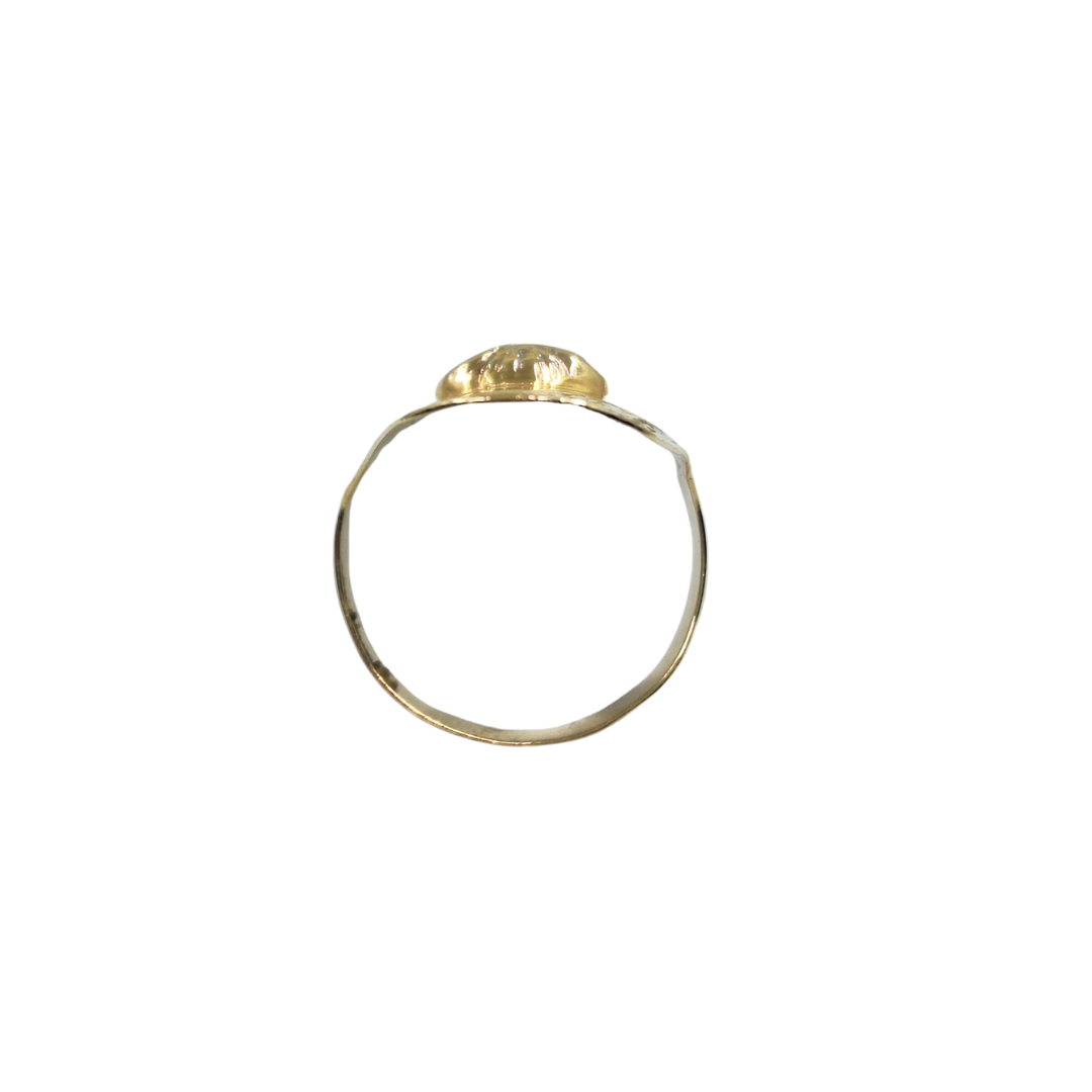14ct Yellow Gold Oval Versace Style Ring