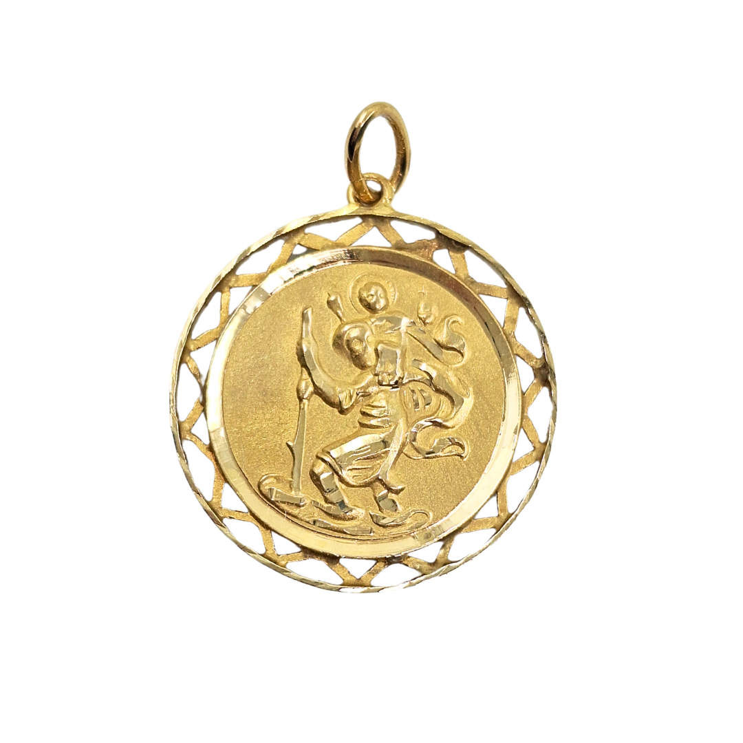 14ct Yellow Gold St Christopher Pendant