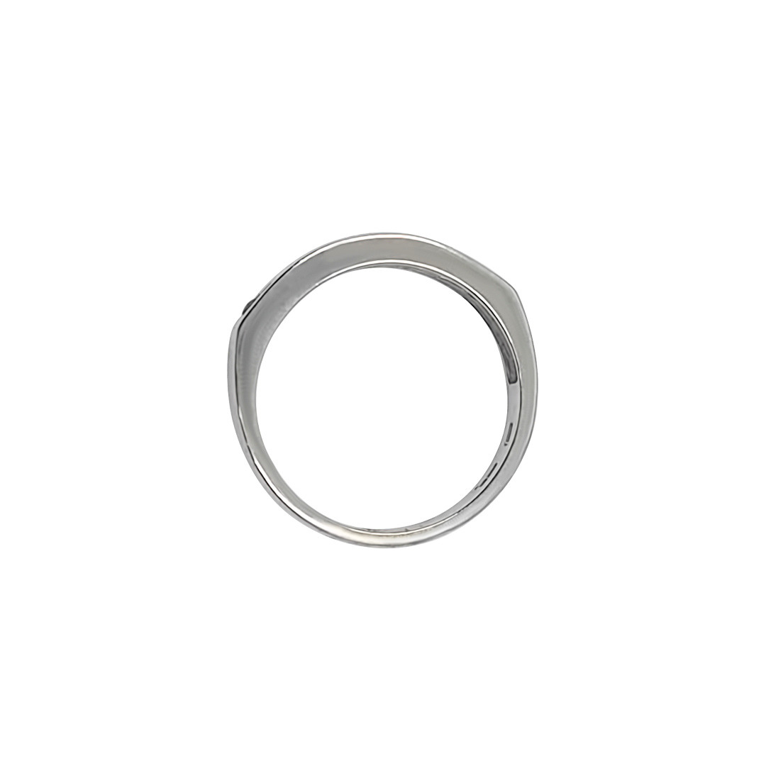 18ct White Gold Ruby & Diamond Half Eternity Ring