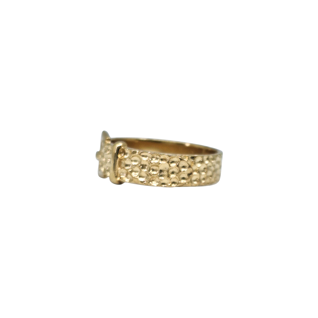 9ct Yellow Gold Buckle Ring