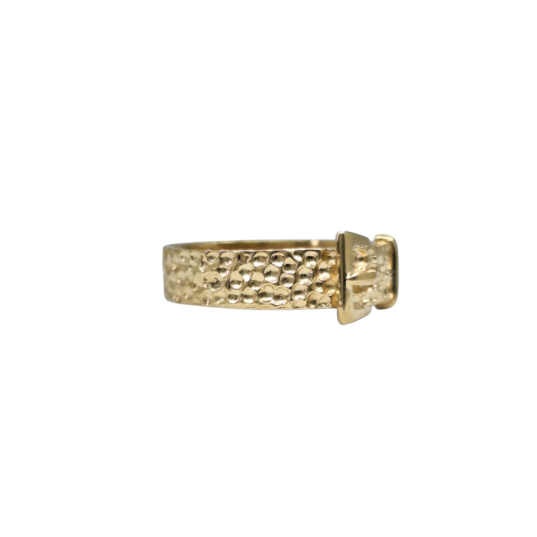 9ct Yellow Gold Buckle Ring