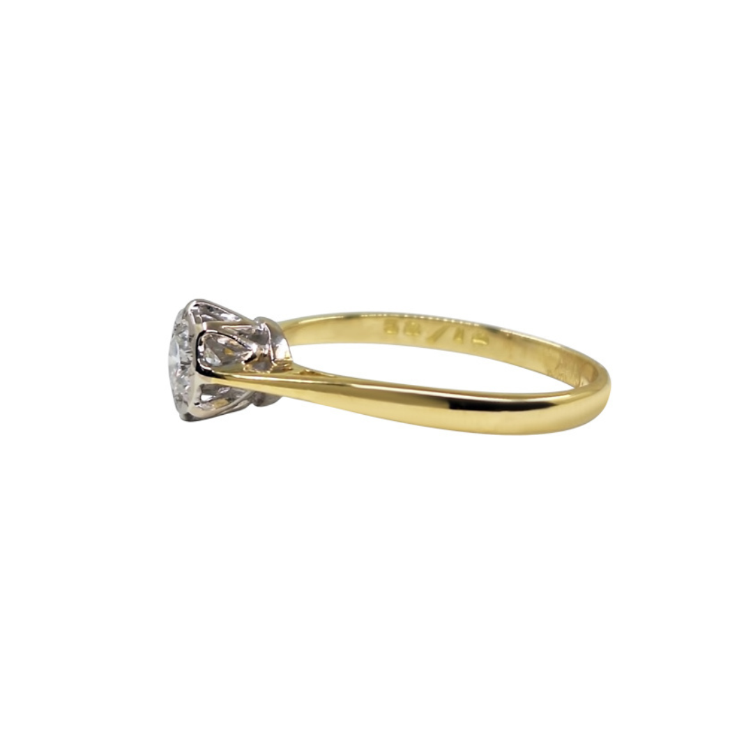 18ct Yellow Gold Diamond Solitaire Ring 0.25ct