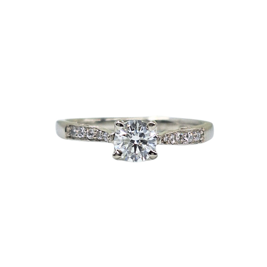 Palladium Diamond Solitaire Ring 0.35ct