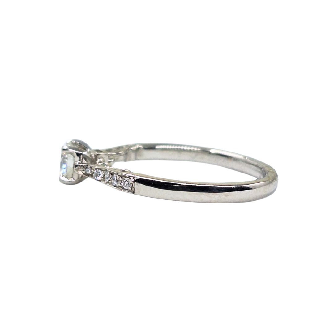 Palladium Diamond Solitaire Ring 0.35ct