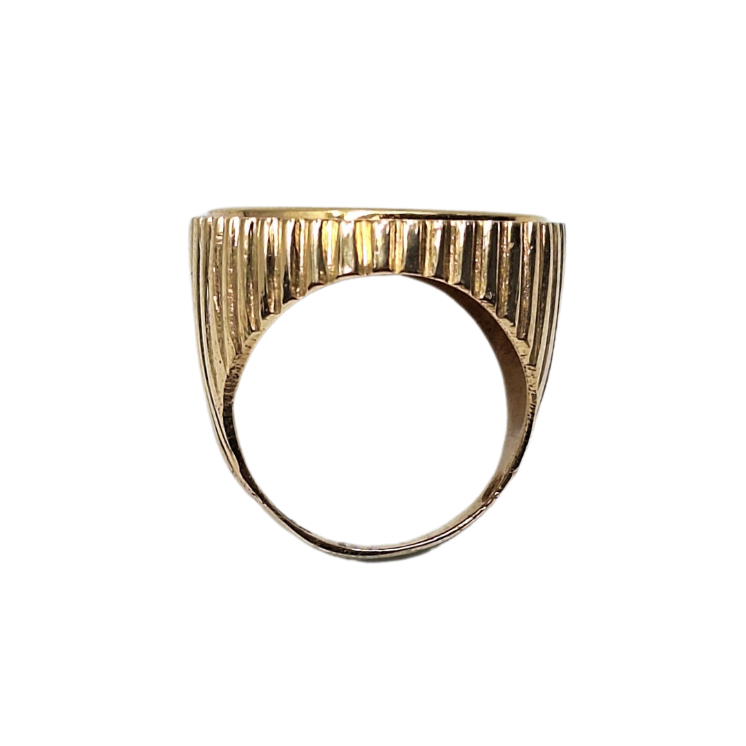9ct/22ct Yellow Gold Half Sovereign Ring 1911