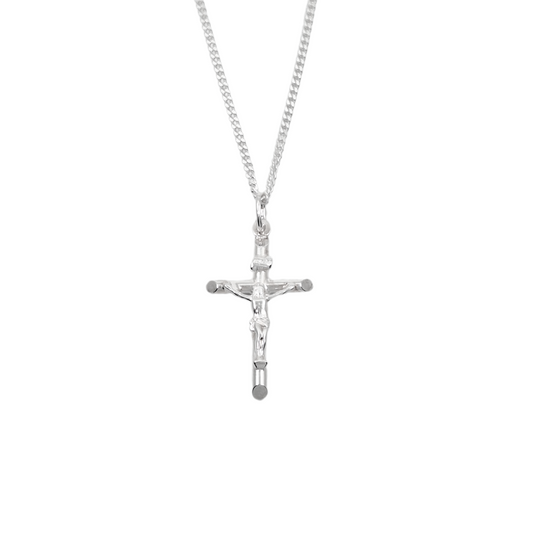 Silver Crucifix Cross Pendant