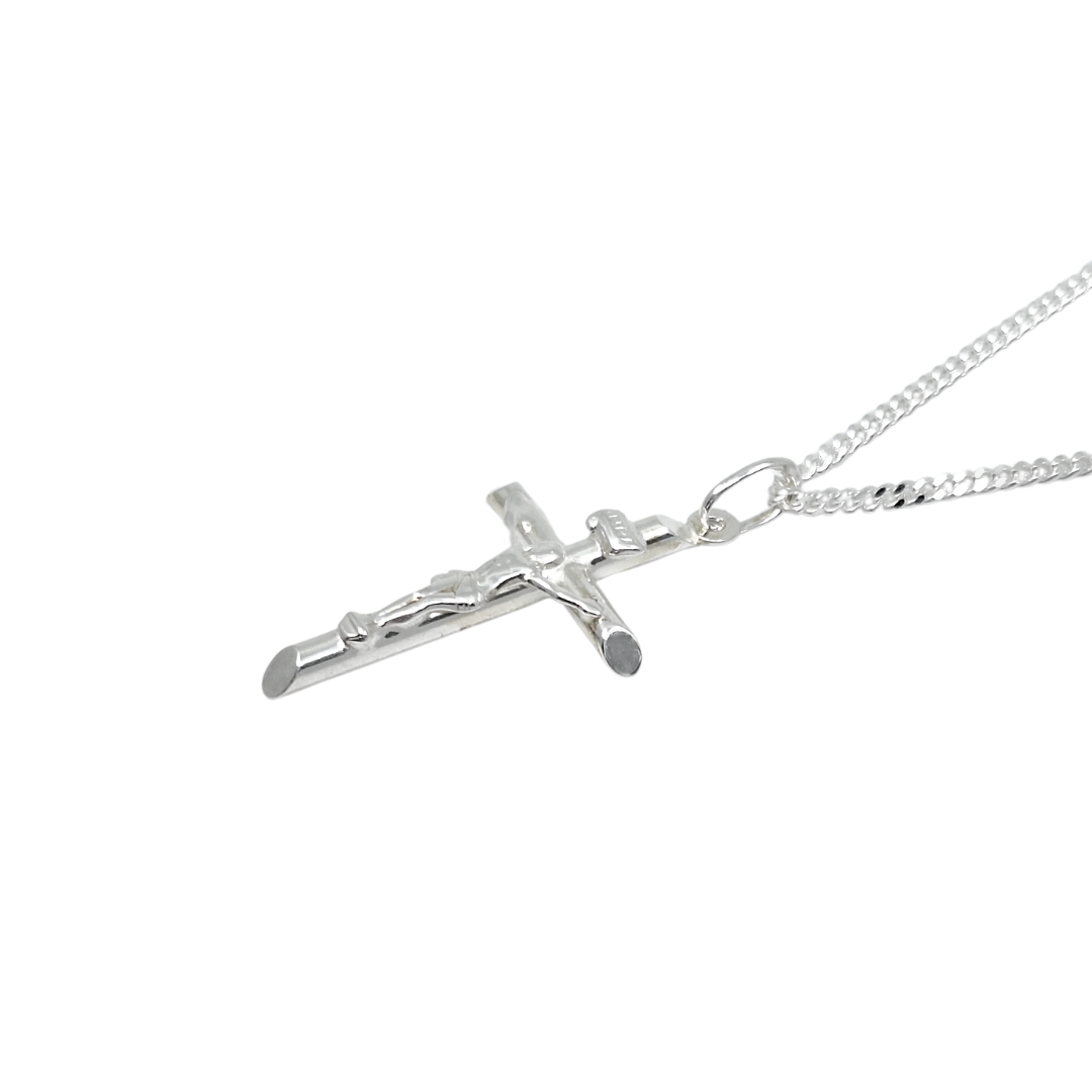 Silver Crucifix Cross Pendant