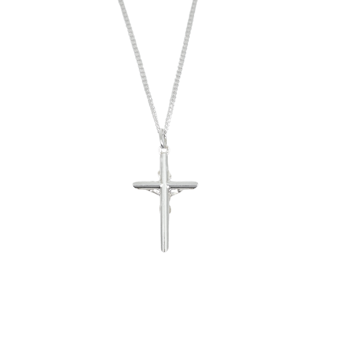 Silver Crucifix Cross Pendant