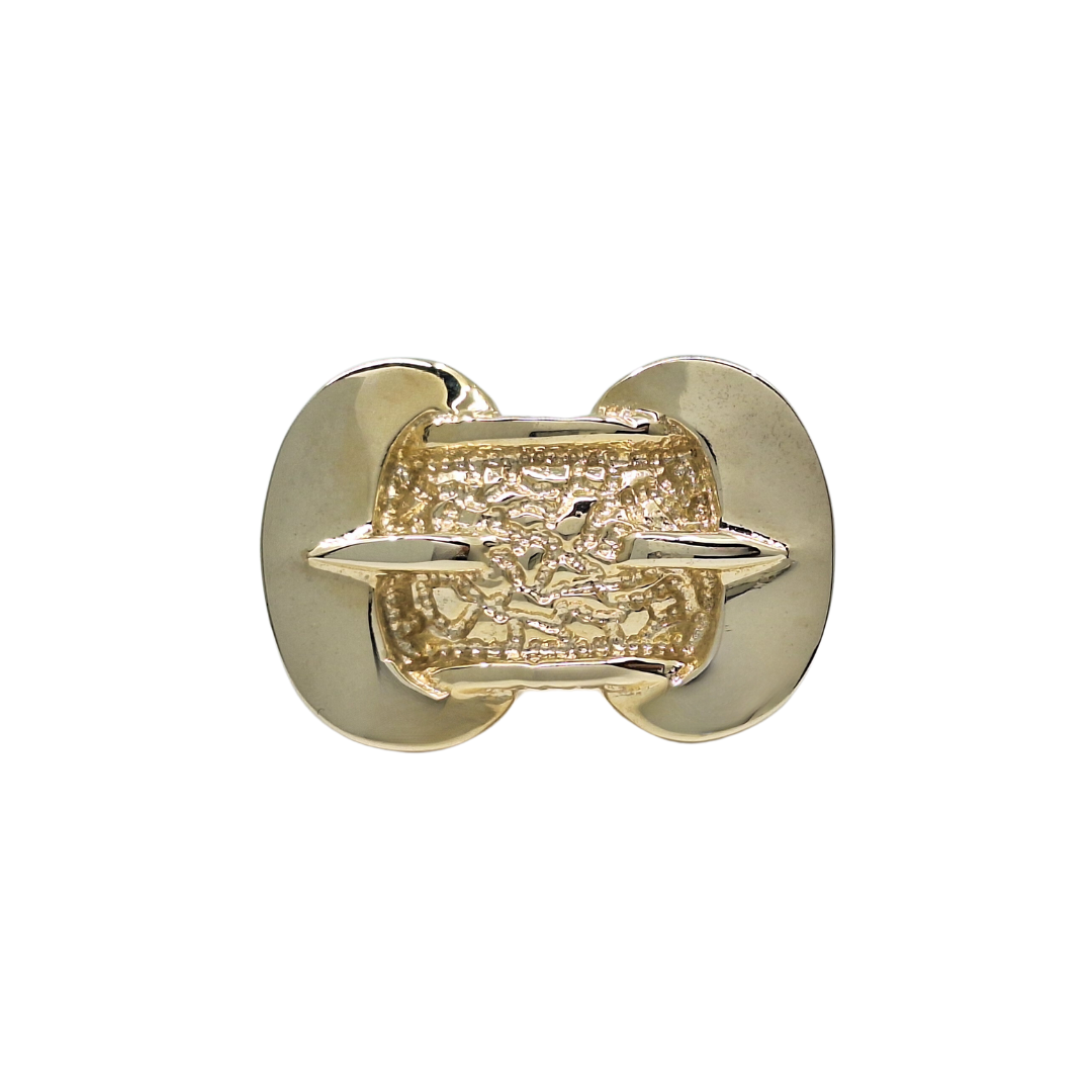 9ct Yellow Gold Buckle Ring