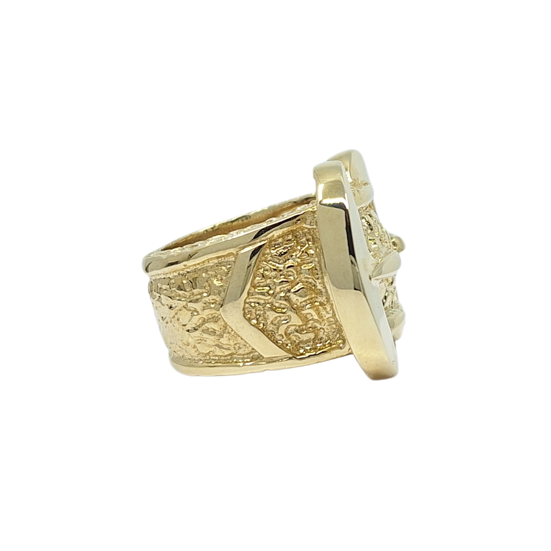 9ct Yellow Gold Buckle Ring